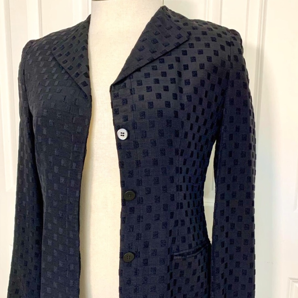 1990s Giorgio Armani designer vintage silk suit jacket made in Italy